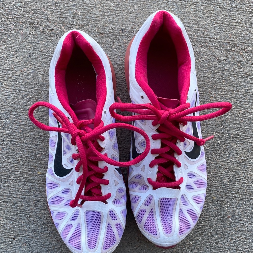 Nike Women’s White and Hot Pink Athletic Sneakers